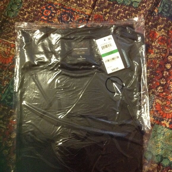 Greg Norman Men's Large Black Performance T-Shirt - New with Tags - Picture 1 of 3
